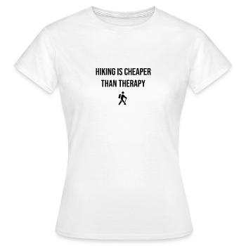 Hiking therapy - Women's T-Shirt - white - Front - AI Model Female 172 dark (172cm)
