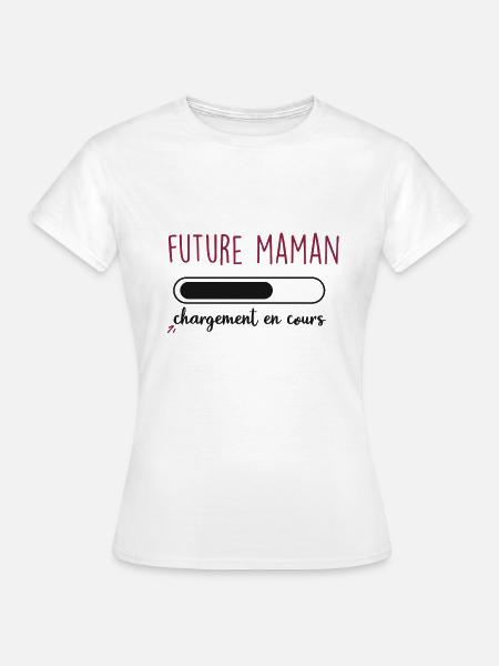 future maman enregistrement en cours - T-shirt Femme - blanc