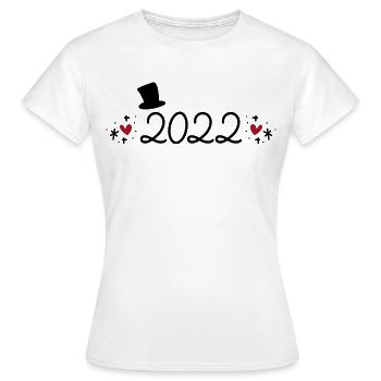 2022 - Women's T-Shirt - white - Front - AI Model Female 172 dark (172cm)