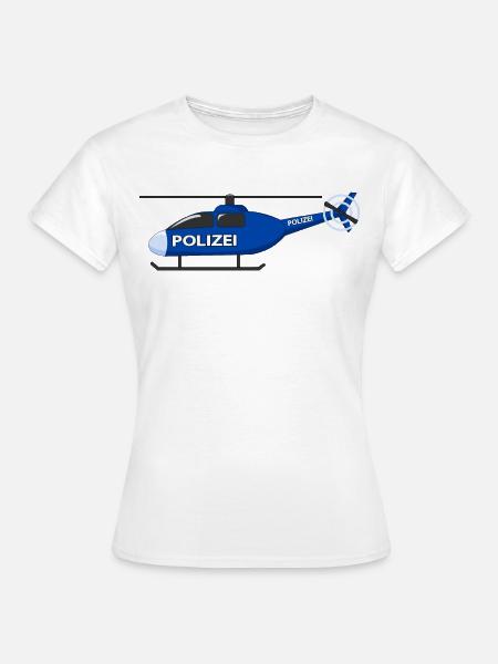 Hubschrauber Polizei - Frauen T-Shirt - Weiß