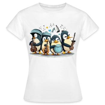 The Penguin Band - Women's T-Shirt - white - Front - AI Model Female 172 dark (172cm)