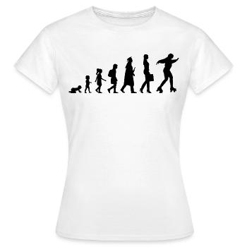 Entwicklung des Rollschuhlaufs - Frauen T-Shirt - Weiß - Vorne - AI Model Female 172 dark (172cm)