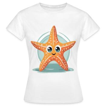 Seestern - Frauen T-Shirt - Weiß - Vorne - AI Model Female 172 dark (172cm)