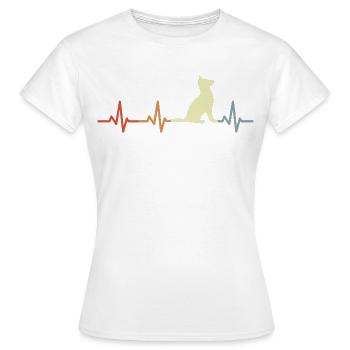 Cardiogramme Vintage Chien - T-shirt Femme - blanc - Devant - AI Model Female 172 dark (172cm)