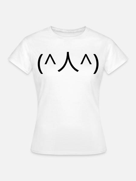 Bittendes Emote (^人^) danke Kaomoji - Frauen T-Shirt - Weiß