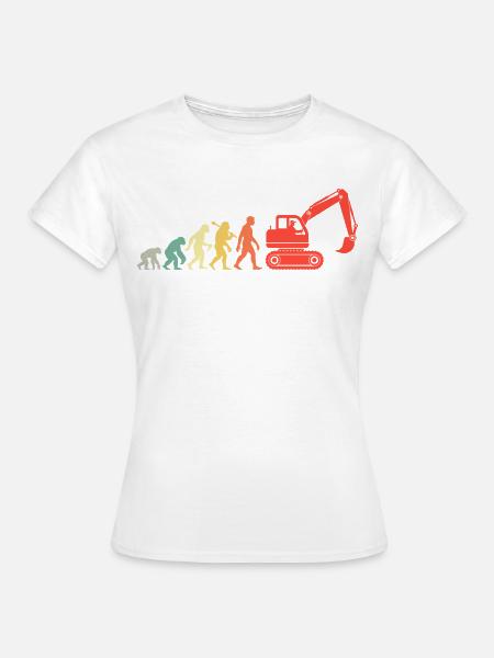 Baggerfahrer Baggerführer Evolution Bagger - Frauen T-Shirt - Weiß