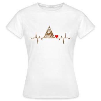 œil omniprésent illuminati illuminati - T-shirt Femme - blanc - Devant - AI Model Female 172 dark (172cm)
