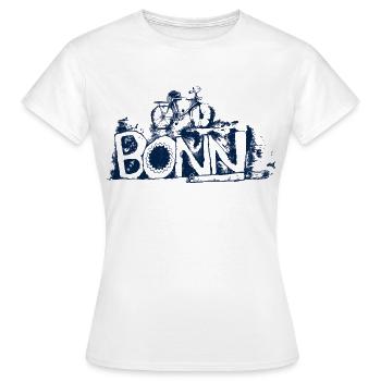 Fahrrad Bonn Motiv - Frauen T-Shirt - Weiß - Vorne - AI Model Female 172 dark (172cm)