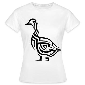 Ente Tribal Tattoo - Frauen T-Shirt - Weiß - Vorne - AI Model Female 172 dark (172cm)