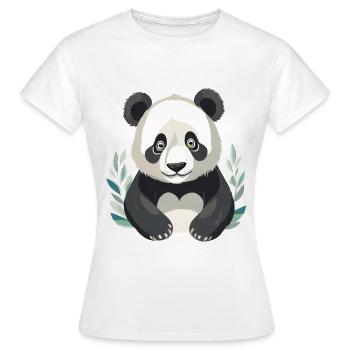 Panda triste - T-shirt Femme - blanc - Devant - AI Model Female 172 dark (172cm)