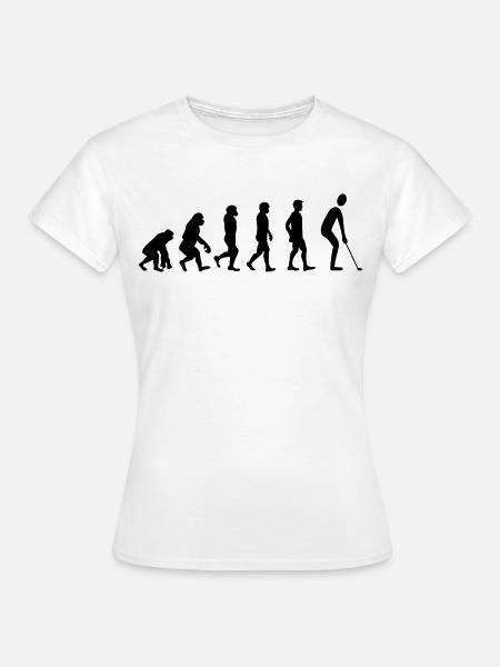 Evolution Golf - Frauen T-Shirt - Weiß