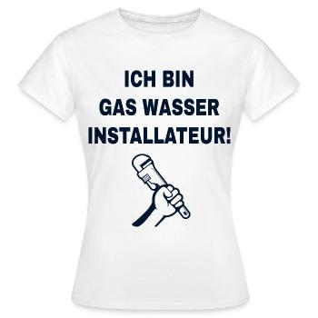 Gas Wasser Scheiße - Frauen T-Shirt - Weiß - Vorne - AI Model Female 172 dark (172cm)