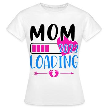 Mama loading 2023, werdende Mutter 2023 - Frauen T-Shirt - Weiß - Vorne - AI Model Female 172 dark (172cm)
