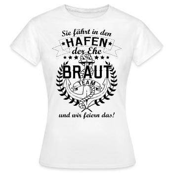 Équipe de mariée partie de poule - T-shirt Femme - blanc - Devant - AI Model Female 172 dark (172cm)