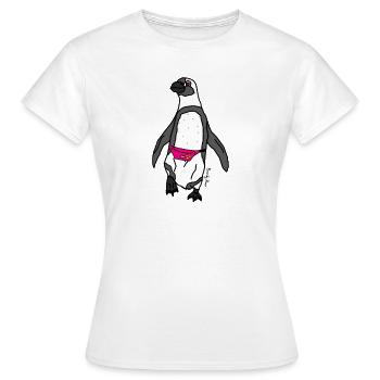 manchot - T-shirt Femme - blanc - Devant - AI Model Female 172 dark (172cm)