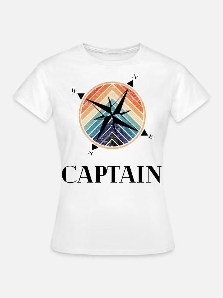 Windrose Kapitän Retro - Frauen T-Shirt - Weiß
