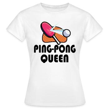 Ping Pong Ping Pong femme joueuse de ping-pong - T-shirt Femme - blanc - Devant - AI Model Female 172 dark (172cm)