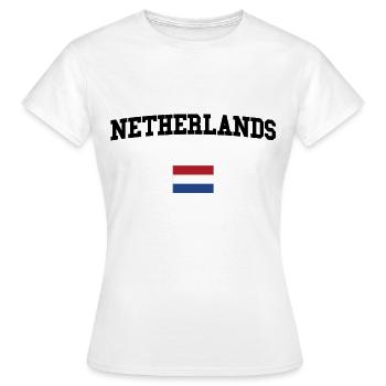 PAYS-BAS - T-shirt Femme - blanc - Devant - AI Model Female 172 dark (172cm)