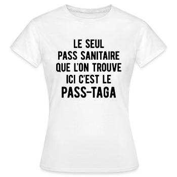LE PASS SANITAIRE - ANTI VACCIN - T-shirt Femme - blanc - Devant - AI Model Female 172 dark (172cm)