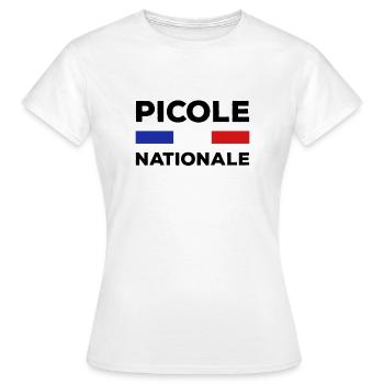 PICOLE NATIONALE - T-shirt Femme - blanc - Devant - AI Model Female 172 dark (172cm)
