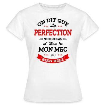 MEC PARFAIT - T-shirt Femme - blanc - Devant - AI Model Female 172 dark (172cm)