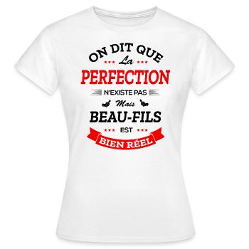 BEAU-FILS PARFAIT - T-shirt Femme - blanc - Devant - AI Model Female 172 dark (172cm)
