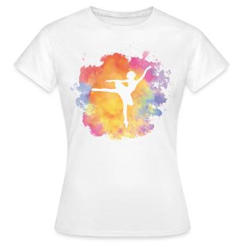 Ballet Ballerina Dancer Ballet Dancer - Women's T-Shirt - white - Front - AI Model Female 172 dark (172cm)