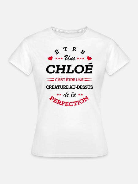 CHLOÉ PARFAITE - NOM CHLOÉ - T-shirt Femme - blanc