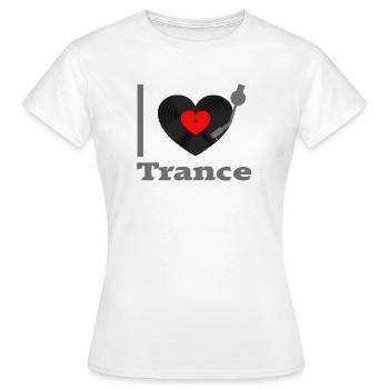 I Love Trance - Frauen T-Shirt - Weiß - Vorne - AI Model Female 172 dark (172cm)