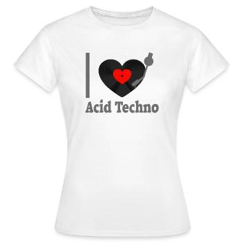 I love Acid Techno - Frauen T-Shirt - Weiß - Vorne - AI Model Female 172 dark (172cm)