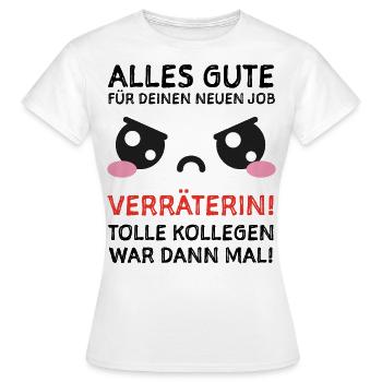 Abschiedsgeschenk Jobwechsel Kollege Kollegin - Frauen T-Shirt - Weiß - Vorne - AI Model Female 172 dark (172cm)