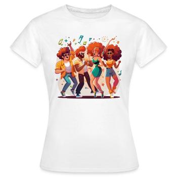 Soirée discothèque - T-shirt Femme - blanc - Devant - AI Model Female 172 dark (172cm)