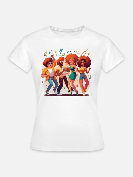 Disco-Nacht - Frauen T-Shirt - Weiß
