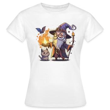 Zauberer und Vertrauter - Frauen T-Shirt - Weiß - Vorne - AI Model Female 172 dark (172cm)