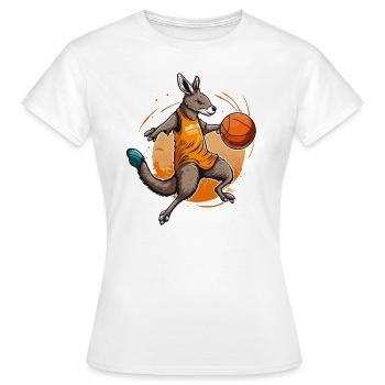 Jump Shot Känguru - Frauen T-Shirt - Weiß - Vorne - AI Model Female 172 dark (172cm)
