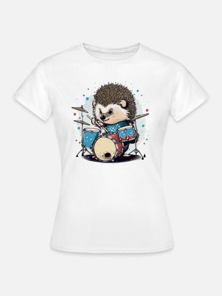 Rockin Igel - Frauen T-Shirt - Weiß