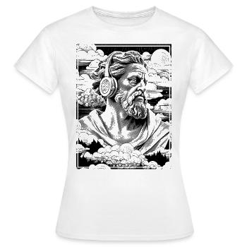 Street-Style & Hip-Hop Vibe: Pour les accros de la musique! - T-shirt Femme - blanc - Devant - AI Model Female 172 dark (172cm)