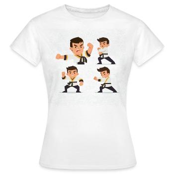 Échec et mat: Stratégie d’échecs - T-shirt Femme - blanc - Devant - AI Model Female 172 dark (172cm)