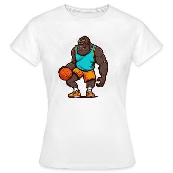 Basket-Gorilla - Women's T-Shirt - white - Front - AI Model Female 172 dark (172cm)