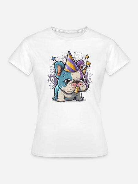 Partyhund - Frauen T-Shirt - Weiß