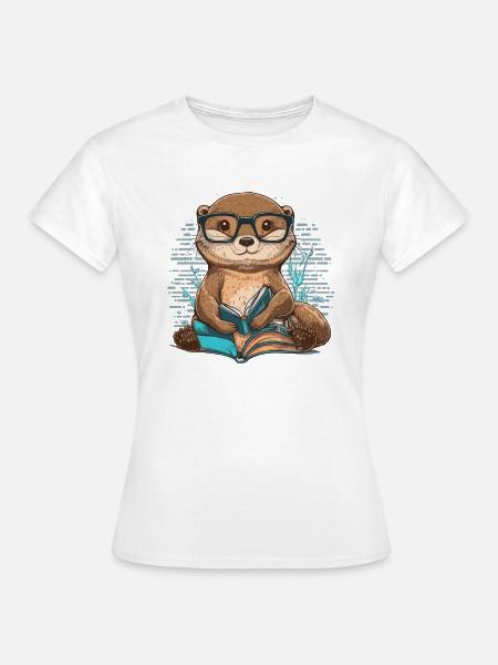 Otterly Vertieft - Frauen T-Shirt - Weiß