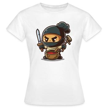 Silencieux mais mortel ! - T-shirt Femme - blanc - Devant - AI Model Female 172 dark (172cm)