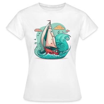 Der Seefahrer - Frauen T-Shirt - Weiß - Vorne - AI Model Female 172 dark (172cm)