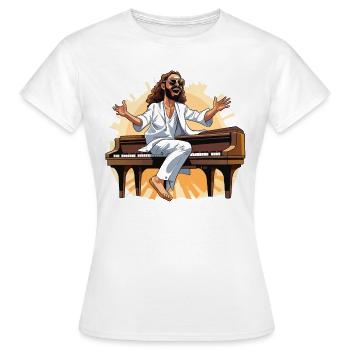 Jazz-Maestro - Frauen T-Shirt - Weiß - Vorne - AI Model Female 172 dark (172cm)