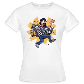 Maître de l’accordéon - T-shirt Femme - blanc - Devant - AI Model Female 172 dark (172cm)