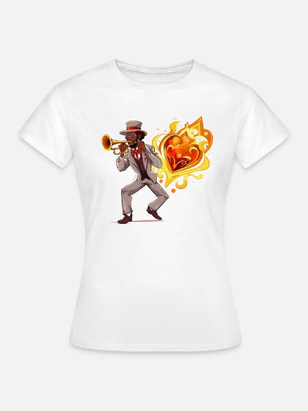Trompeten-Virtuose - Frauen T-Shirt - Weiß