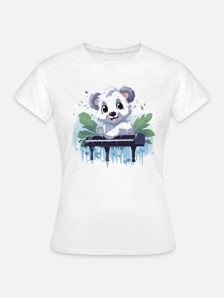 Melodischer Koala - Frauen T-Shirt - Weiß