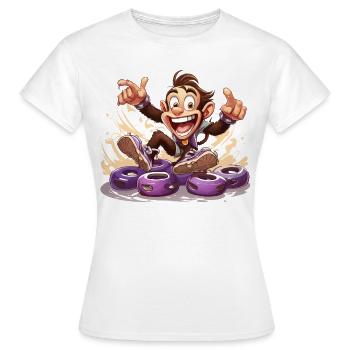 Le rouleau de caféine - T-shirt Femme - blanc - Devant - AI Model Female 172 dark (172cm)