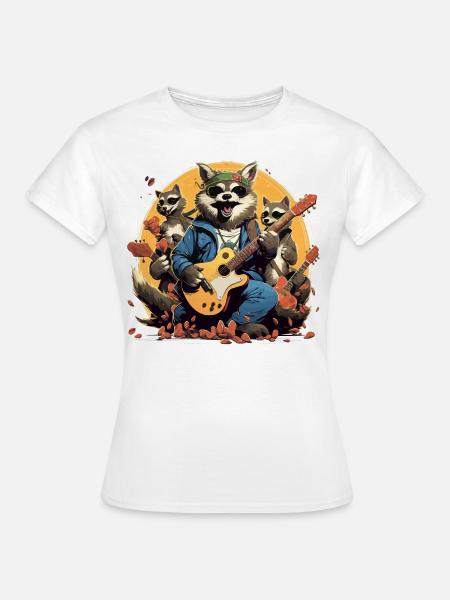 Der Caffeine Rocke - Frauen T-Shirt - Weiß