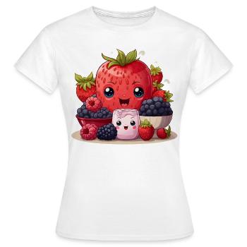 Bonheur des baies - T-shirt Femme - blanc - Devant - AI Model Female 172 dark (172cm)